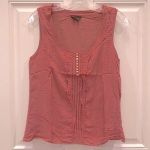 THEORY Sleeveless Cotton & Silk Lined Blouse
